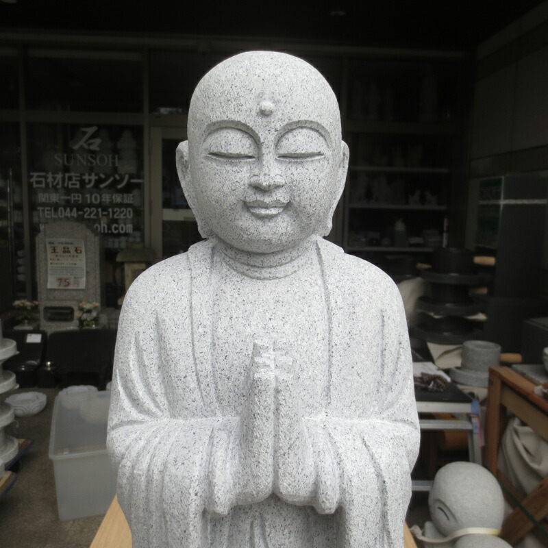楽天市場】おじぞうさん お地蔵 2尺 総高70cm お地蔵様 御影石 供養