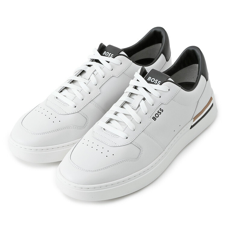 楽天市場】ヒューゴボス HUGO BOSS BOSS レザースニーカー