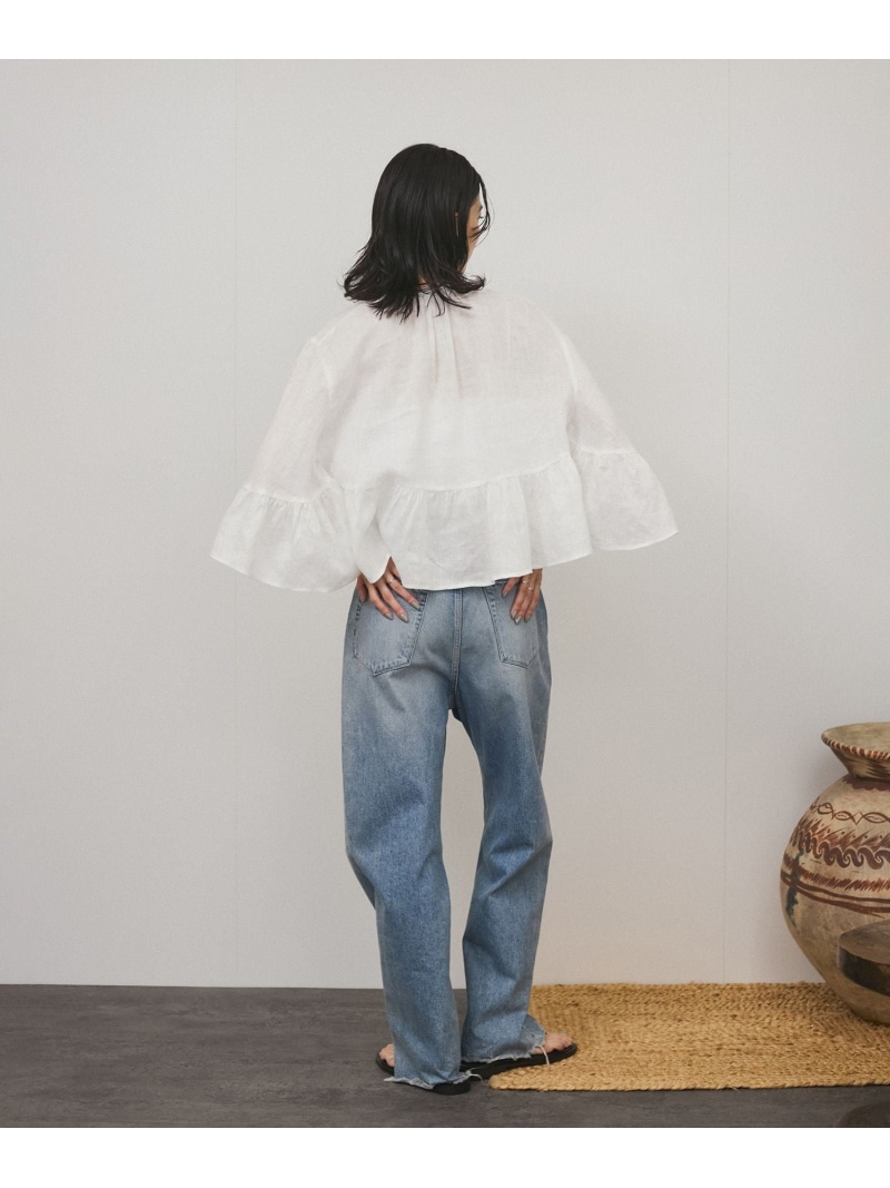 楽天市場】【WEB限定】ヨーロピアンフラックスリネンフリルブラウス