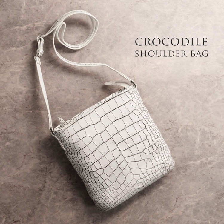 楽天市場】クロコダイル ショルダーバッグ レディース マット 加工