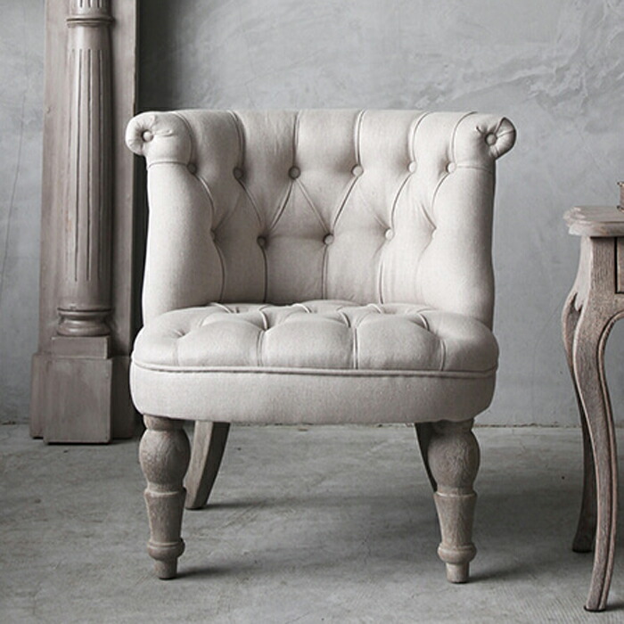 楽天市場】ClassicフレンチローチェアNinaナチュラル // リネン 一人