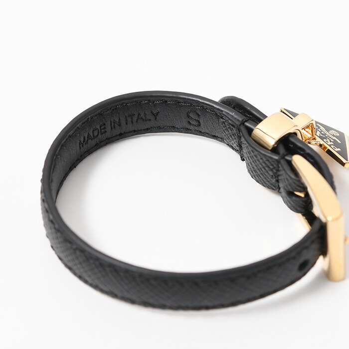 楽天市場】PRADA プラダ ブレスレット サフィアーノ レザー 三角ロゴ