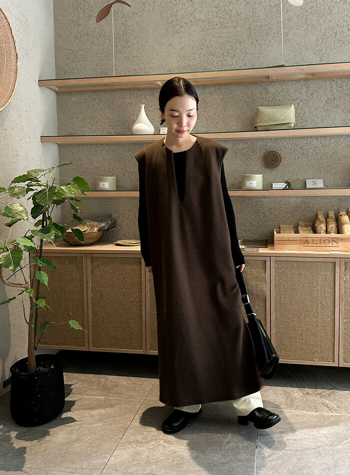 楽天市場】【クーポン利用で50％OFF】キーネックロングベスト