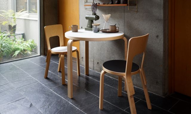 楽天市場】テーブル90B ホワイトラミネート φ75×H72cm (Artek