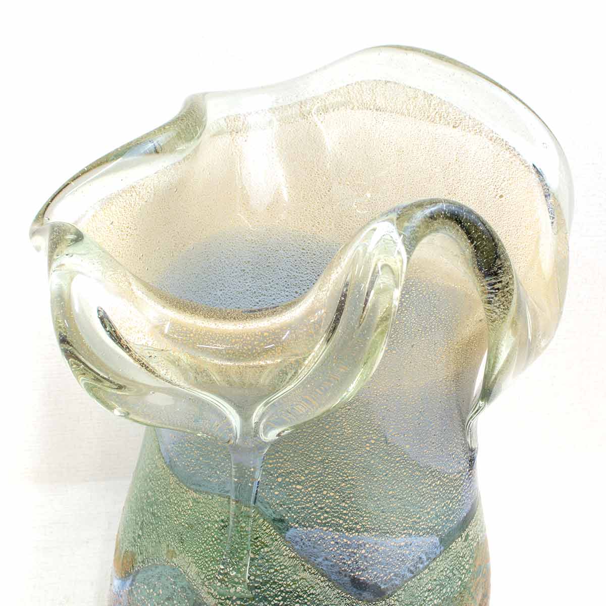 楽天市場】稲嶺盛吉(宙吹きガラス工房虹) 琉球ガラス 花入れ 土紋変形