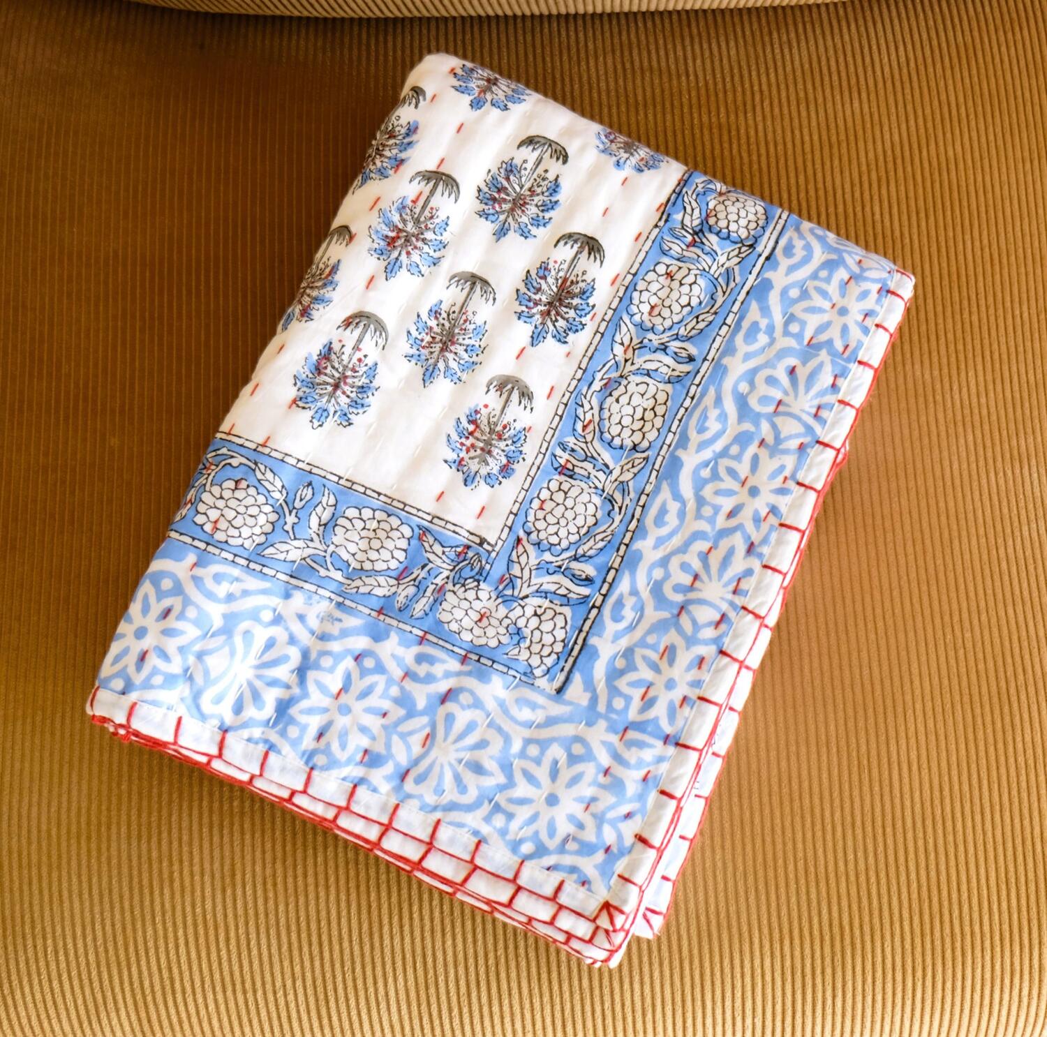 楽天市場】ベビーキルト 敷きパッド インド綿 ブロックプリント