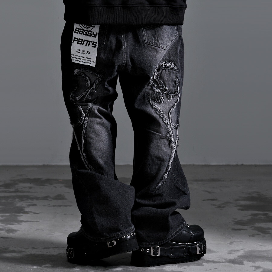 楽天市場】【送料無料】ワイドパンツ メンズ デニムパンツ トライバル