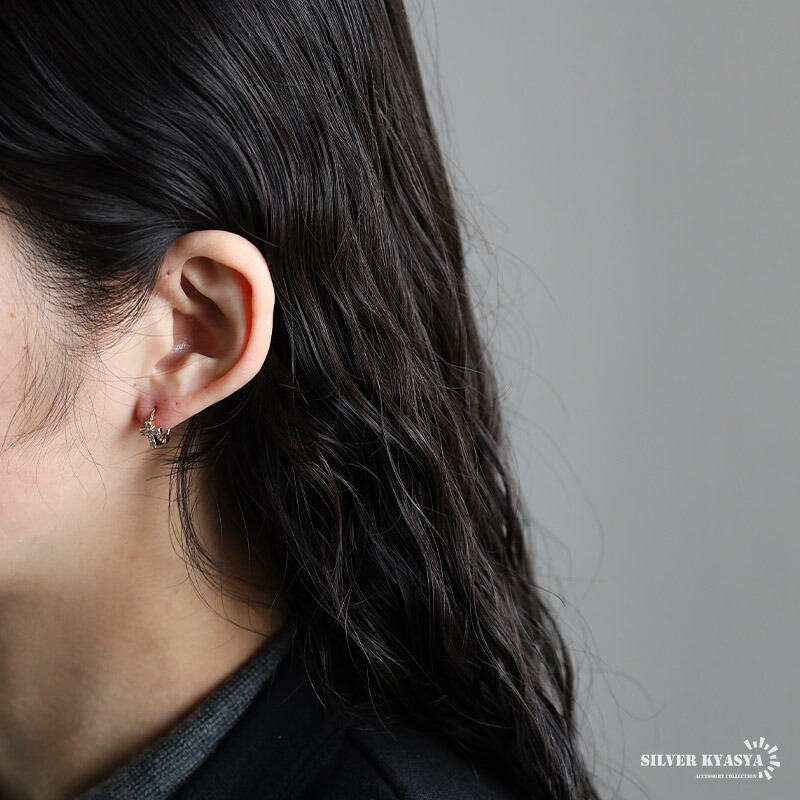 楽天市場】シルバー925 クロスピアス フープピアス ストーンピアス