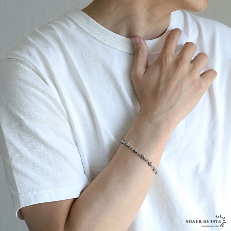 楽天市場】シルバー925 スターチェーンブレスレット メンズ 細身