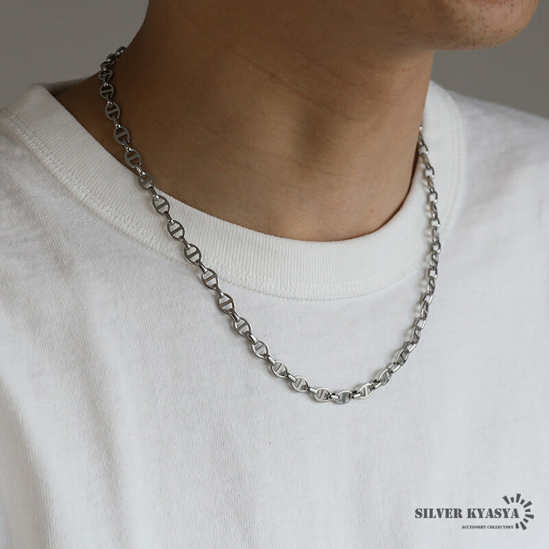 楽天市場】アンカーチェーンネックレス 幅6mm シルバー ステンレス