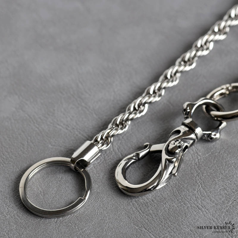 楽天市場】ステンレス ウォレットチェーン シルバー メンズ 財布