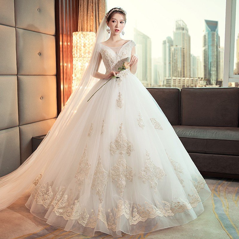 楽天市場】ウェディングドレス 白 オフホワイト 上品 レース 結婚式