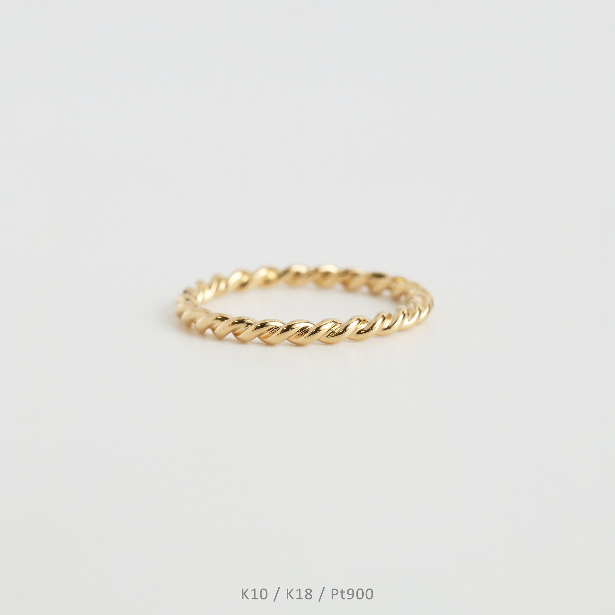 楽天市場】【Amelie Ring】 K10/K18/Pt900 一周 ツイスト 地金 リング