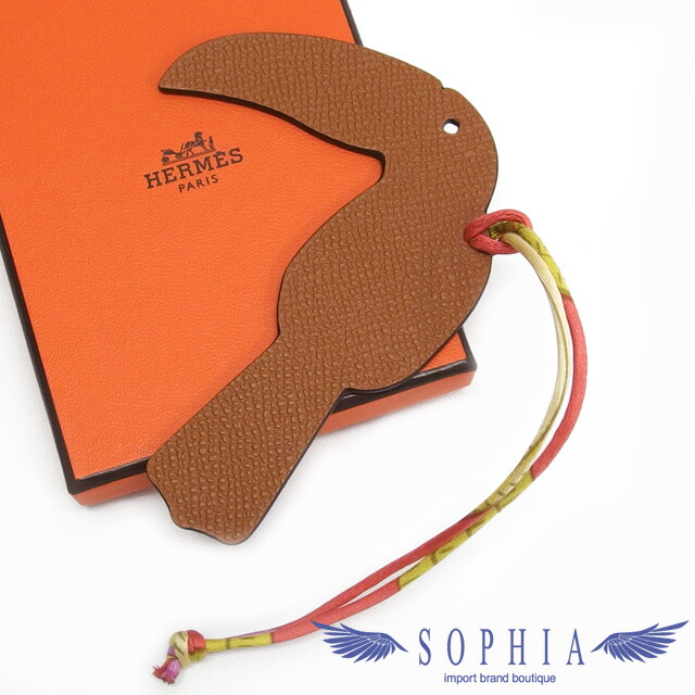 楽天市場】エルメス プティ アッシュ レザーチャーム オオハシ 茶x