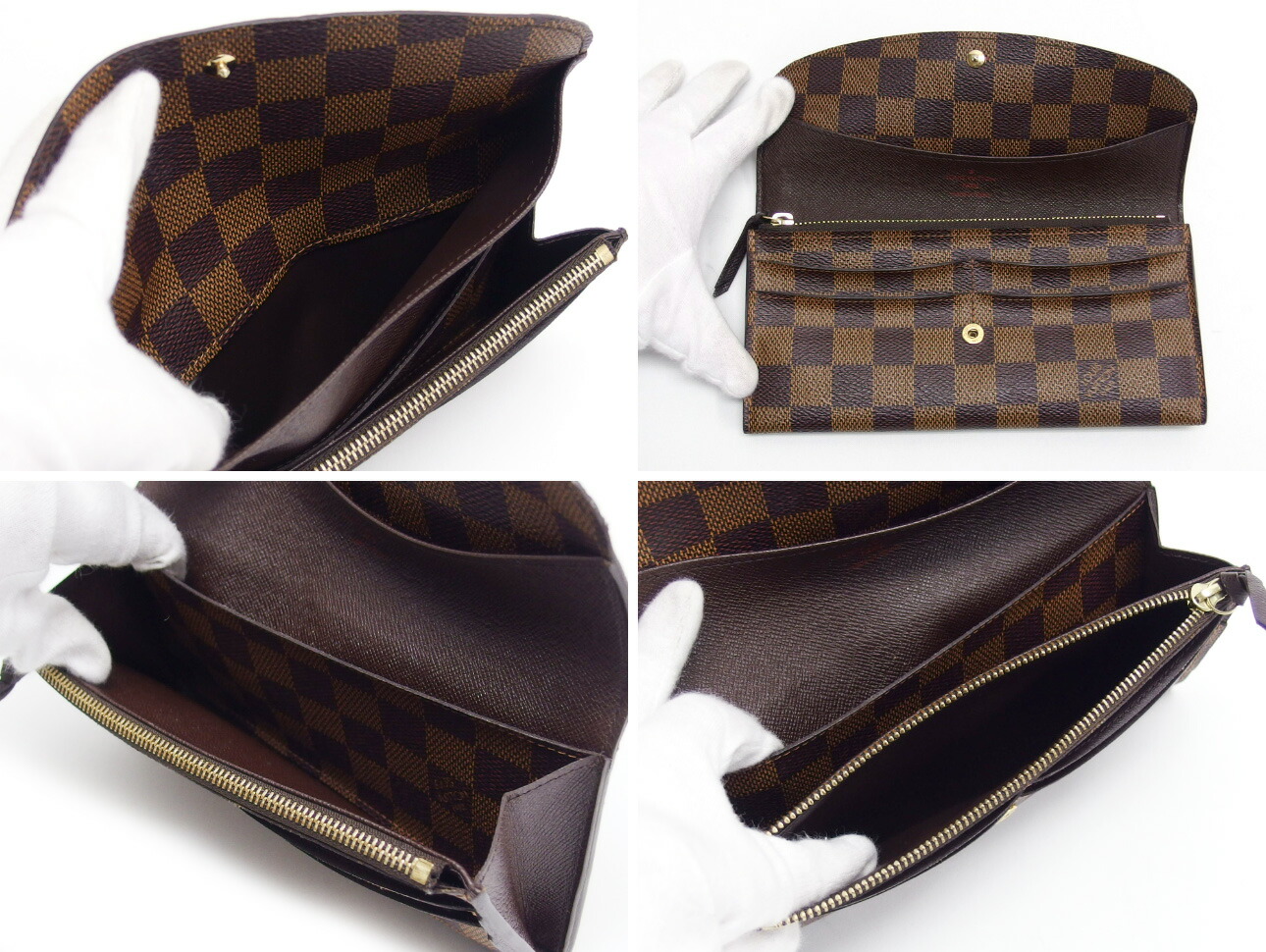 楽天市場】ルイ・ヴィトン ダミエ ポルトフォイユ エミリー 長財布