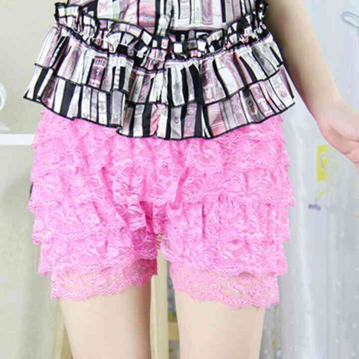 楽天市場】レースティアード 下着の透け防止に フリルペチパンツ