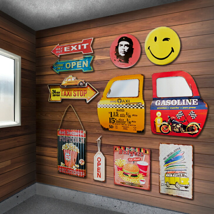 楽天市場】アメリカン雑貨 サインプレート ブリキ看板 丸 クラシック