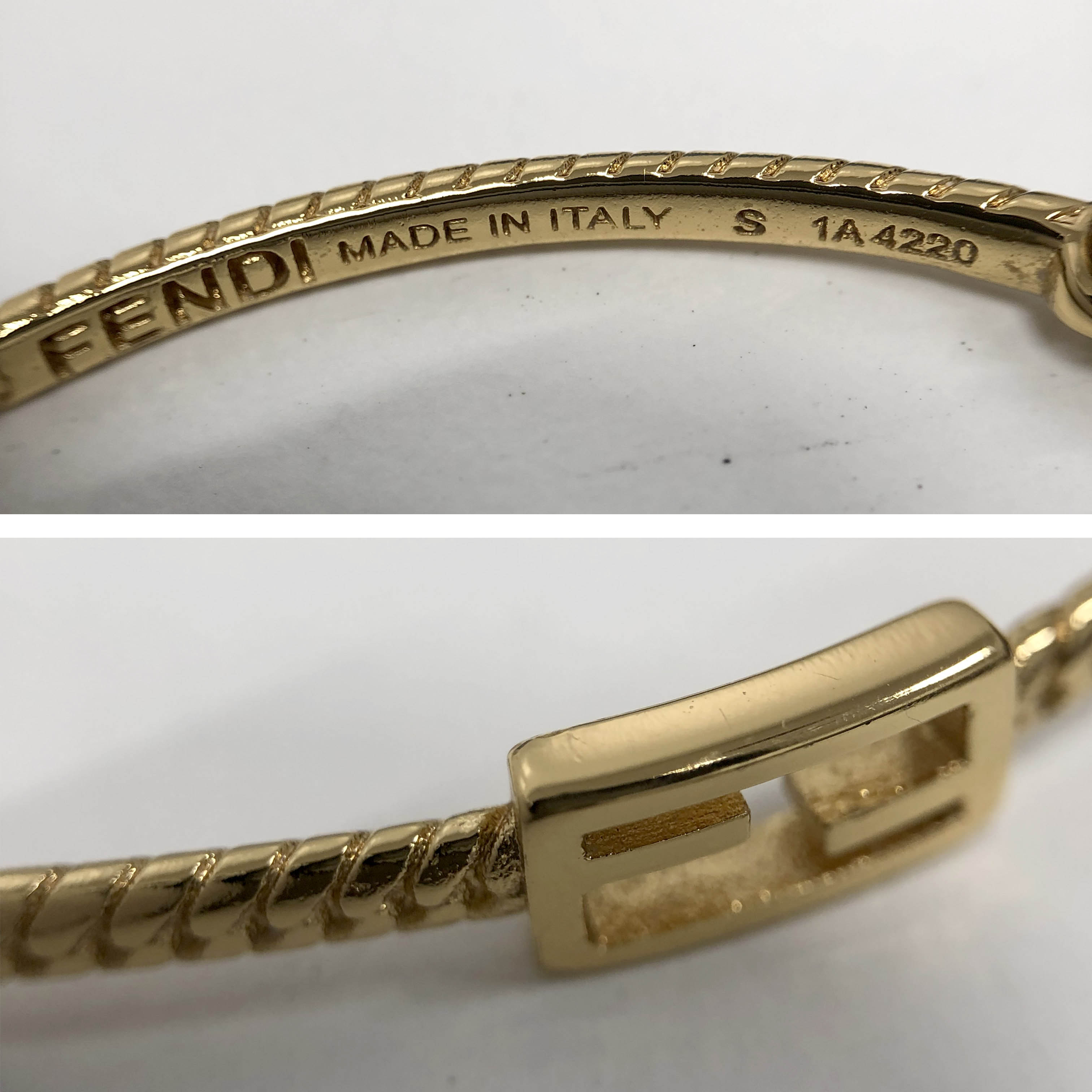 楽天市場】FENDI□FFバゲット ブレスレット 8AG988 ゴールド GP メタル