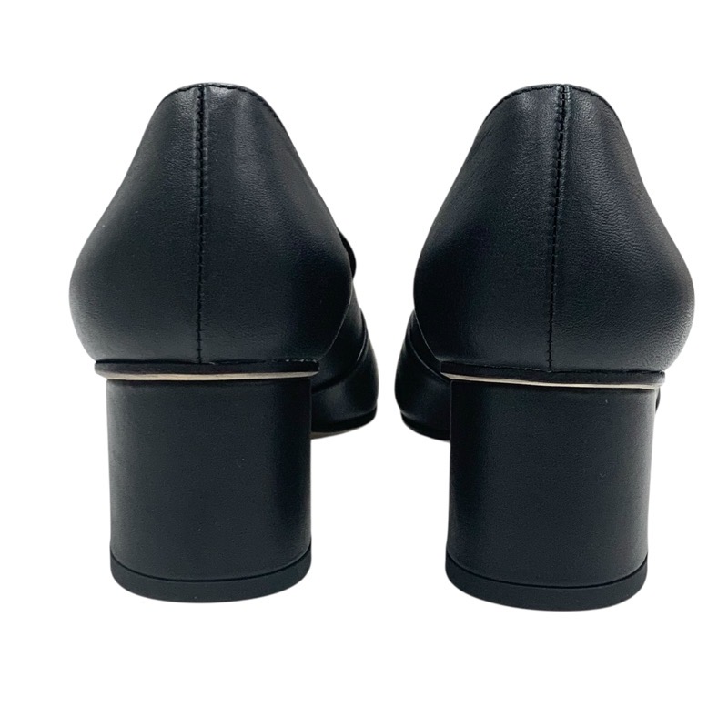 グッチ GUCCI パンプス 靴 シューズ レザー ブラック 黒 ゴールド 未