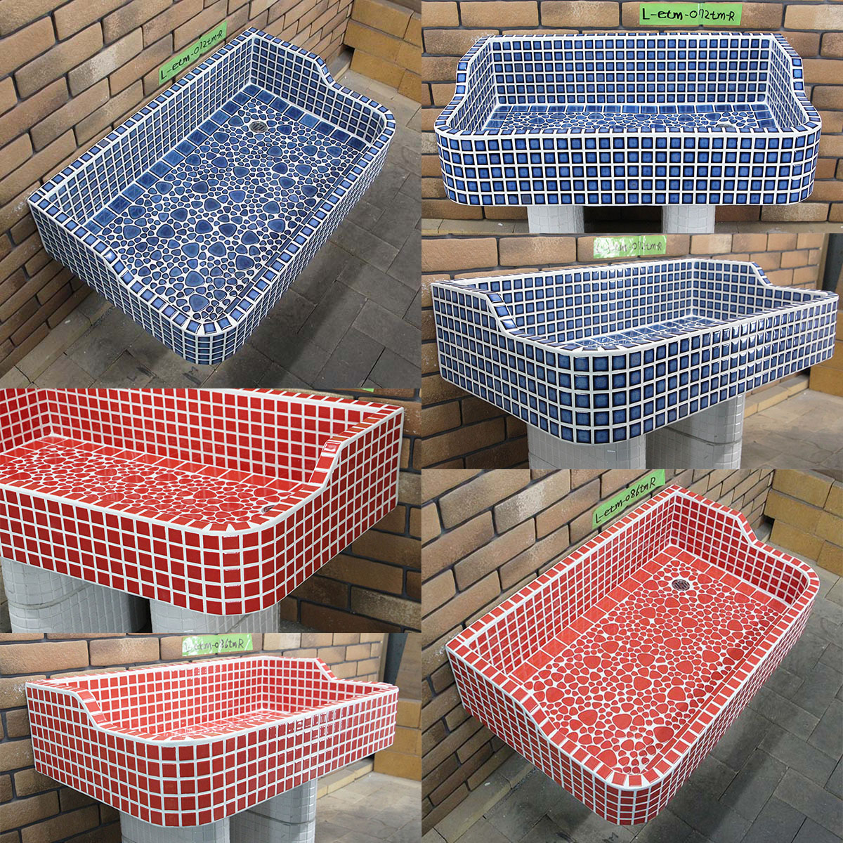 楽天市場】昭和レトロなタイル流し台 Lサイズ 右穴シリーズ 送料無料