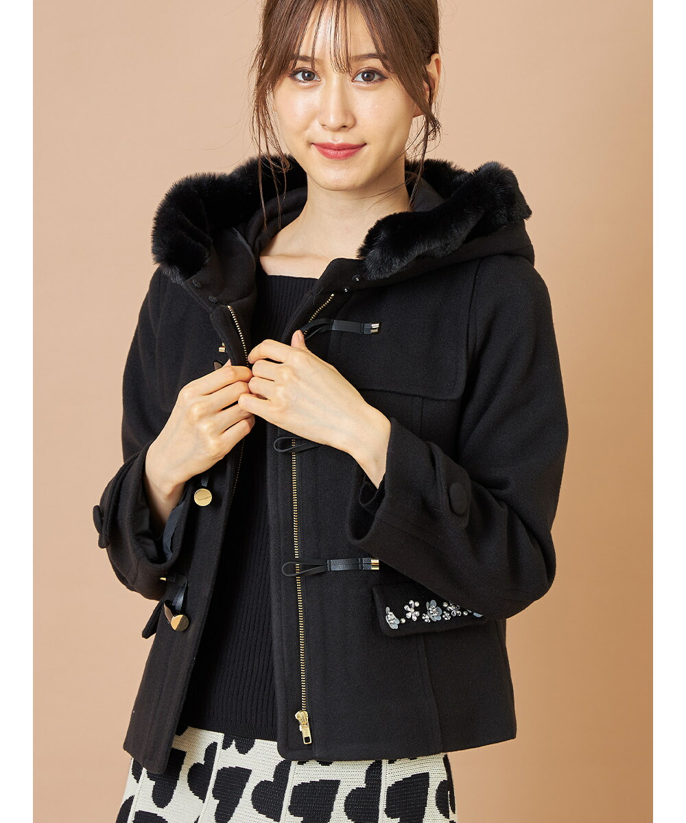 楽天市場】取り外し可能なファー付きポケットフラワーパールビジュー