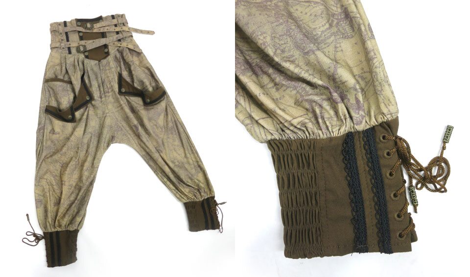 楽天市場】OZZ ONESTE / 地図柄コルセットサルエルパンツ オッズオン