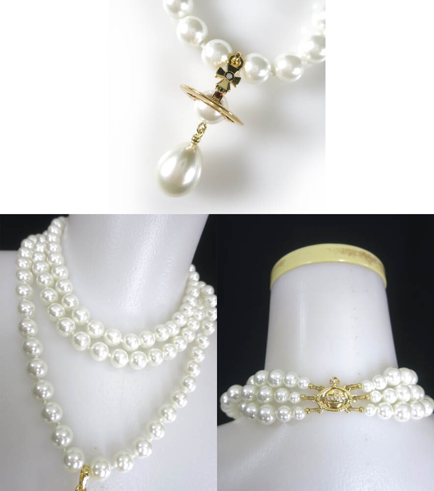 楽天市場】【中古】 Vivienne Westwood / 3連 パール ドロップ