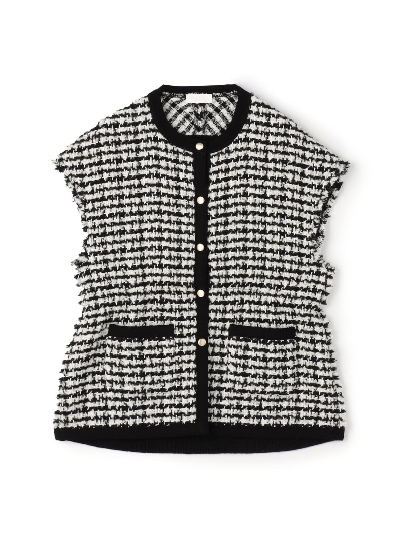 楽天市場】【SALE／50%OFF】ニットコンビツイード フレンチスリーブ