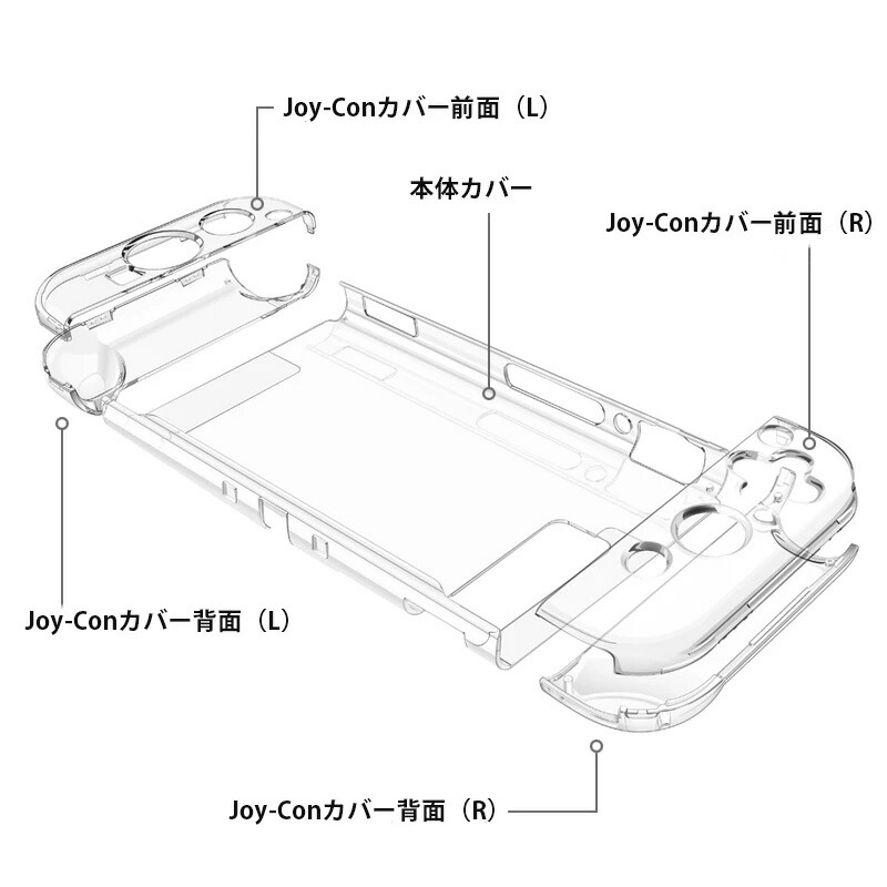 d*3様 【ジャンク品】Nintendo Switch 本体 透明ジョイコン バ d*3様