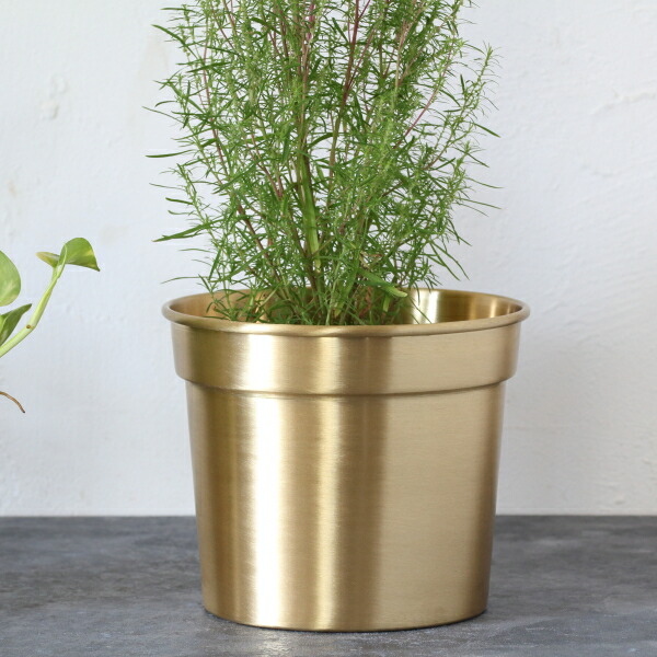 Barrel Long 信楽焼 ブラウンゴールド 鉢カバー 10号用 プランター