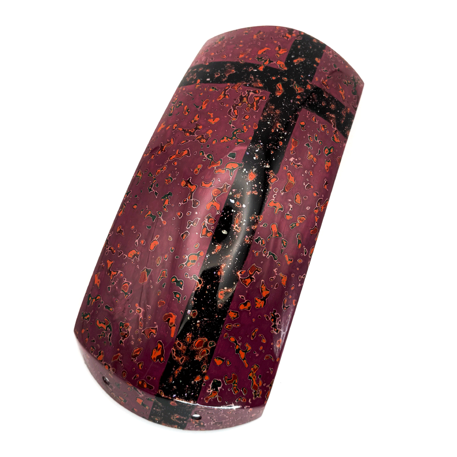 楽天市場】【 津軽塗 胴掛 -貝入り塗分け- 紫紐付) 】津軽三味線用 胴