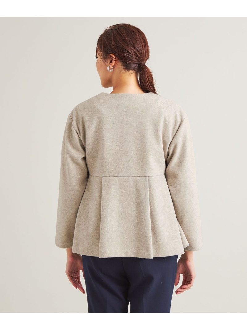 楽天市場】【SALE／50%OFF】ニットメルトン ペプラム ショートコート