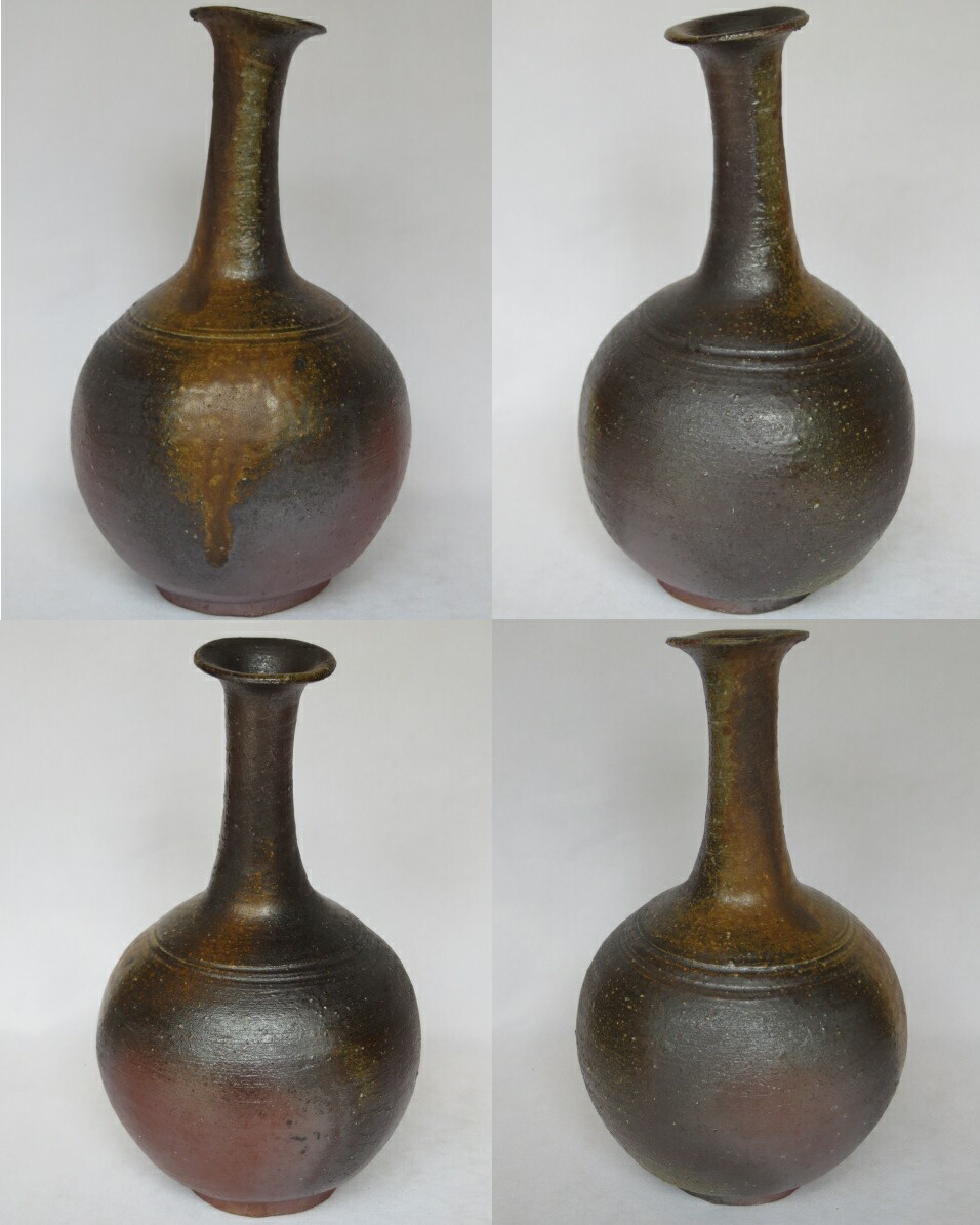 楽天市場】（九月☆特売品）岡山県備前焼作家 山下譲治作 鶴首花入