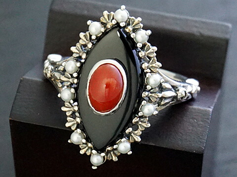 楽天市場】【Rokuzan/碌山】 Silver925/地中海珊瑚/オニキス/シード