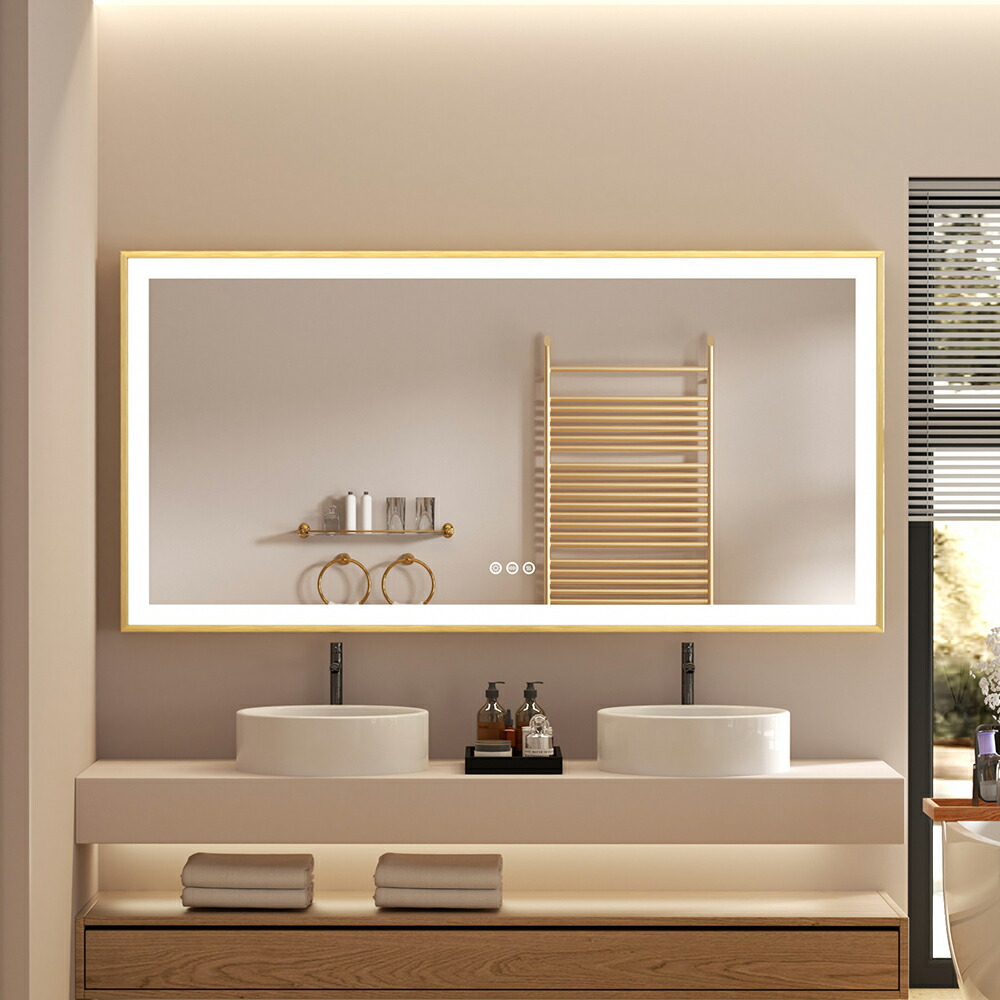 楽天市場】LUVODI 洗面鏡 壁掛け 全身鏡 120cm×60cm 大きい ledライト