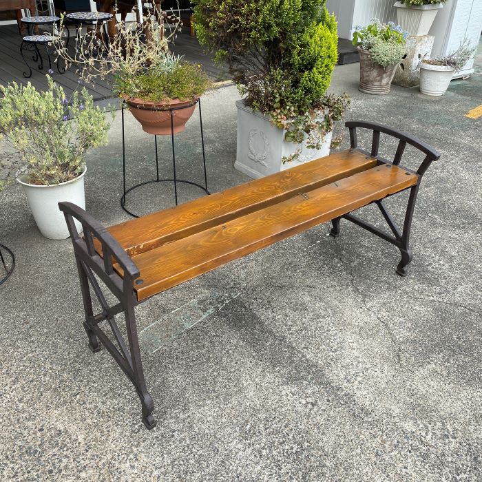 楽天市場】ベンチ 縁台 イス アンティーク 古木 ガーデンファニチャー