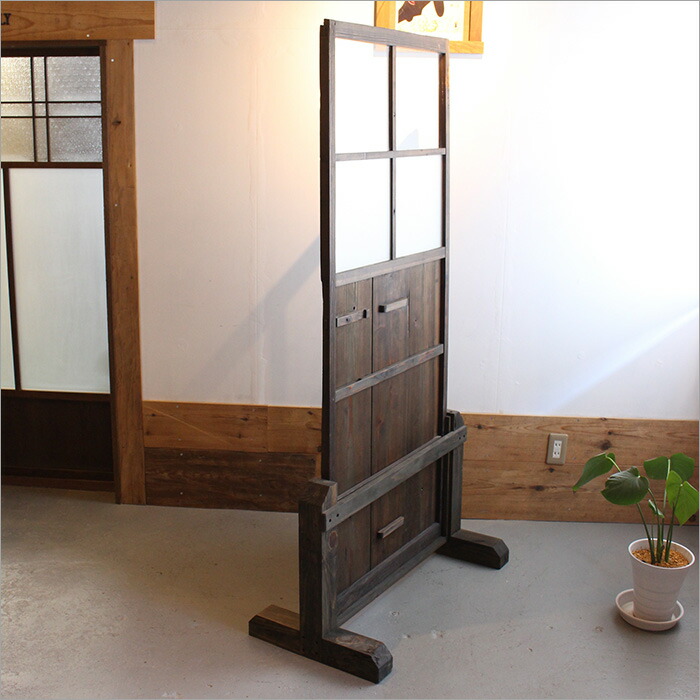 楽天市場】【1点物】和風 和モダン アンティーク 衝立 パーテーション