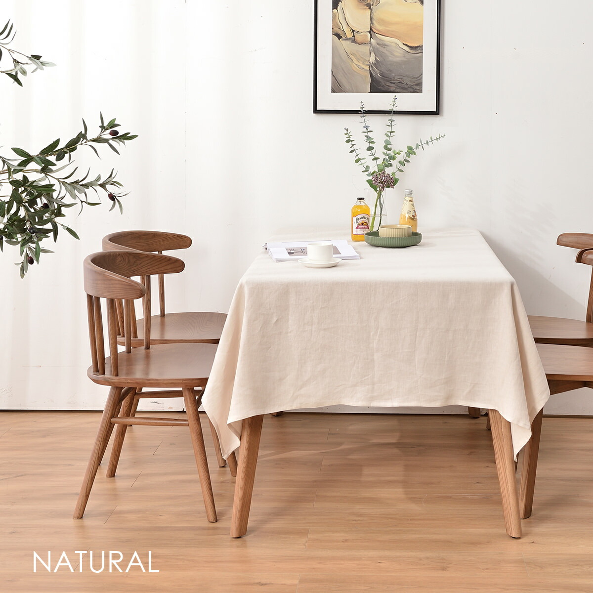 楽天市場】洗いざらし 天然麻 100% テーブルクロス 7色 リネン 無地