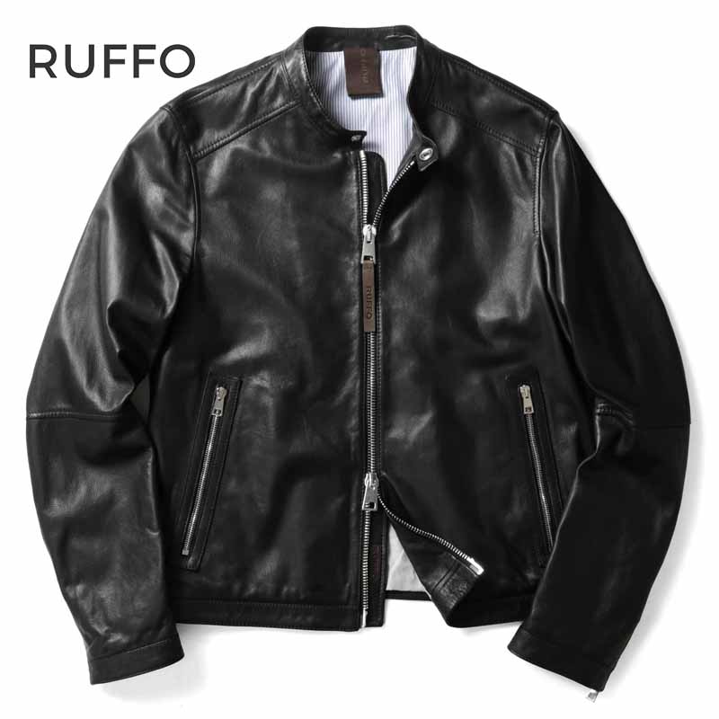 楽天市場】RUFFO / ルッフォ｜ラムナッパレザーシングルライダース