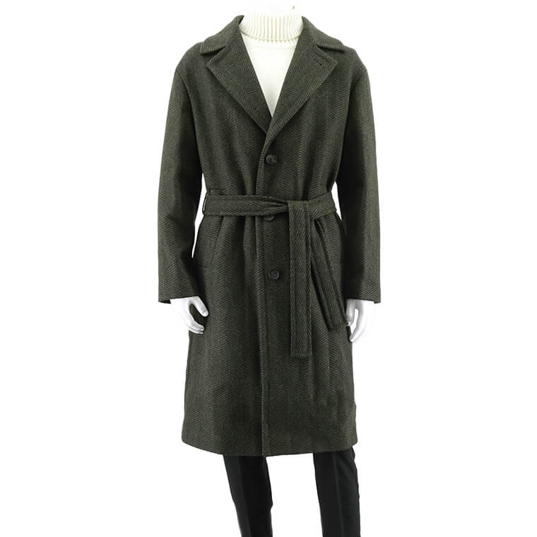 楽天市場】イーヴォ HEVO メンズ コート OSTUNI Q E731 BLACK GREEN