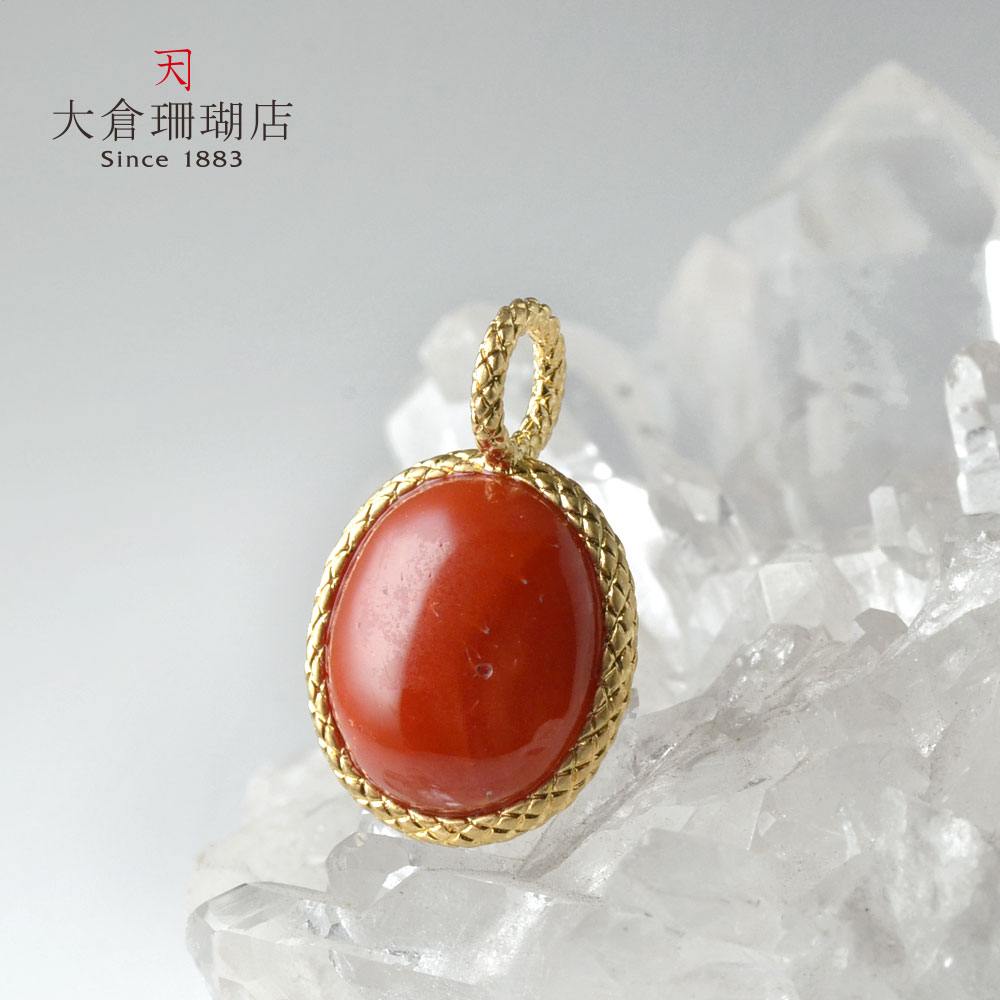 楽天市場】赤珊瑚 ペンダント トップ ヘッド さんご サンゴ K18 18金