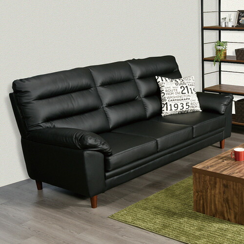 楽天市場】ヤマダオリジナル［3人掛］ソファ 「YS130012BK」 幅209