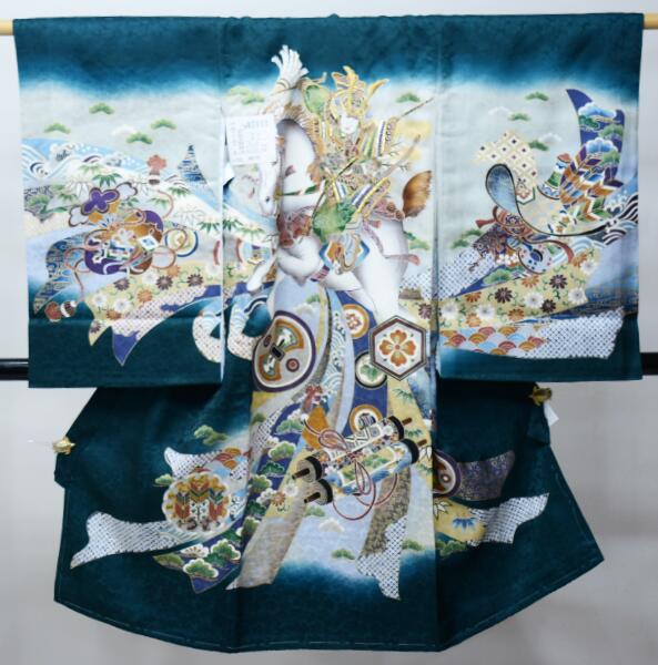 楽天市場】お宮参り 産着 のしめ 男児 男の子 正絹 綸子地 金刺繍 深