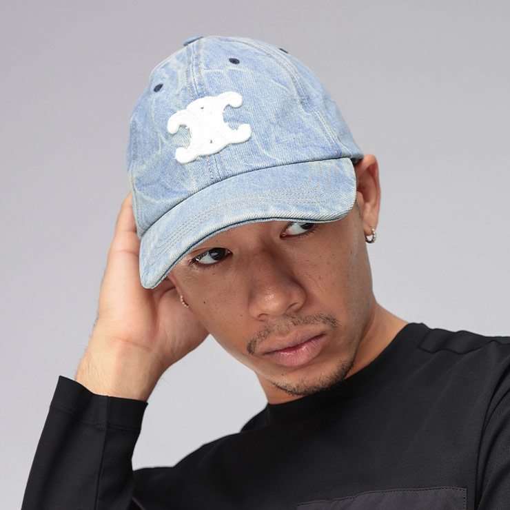 楽天市場】セリーヌ キャップ メンズ CELINE トリオンフ デニム ロゴ