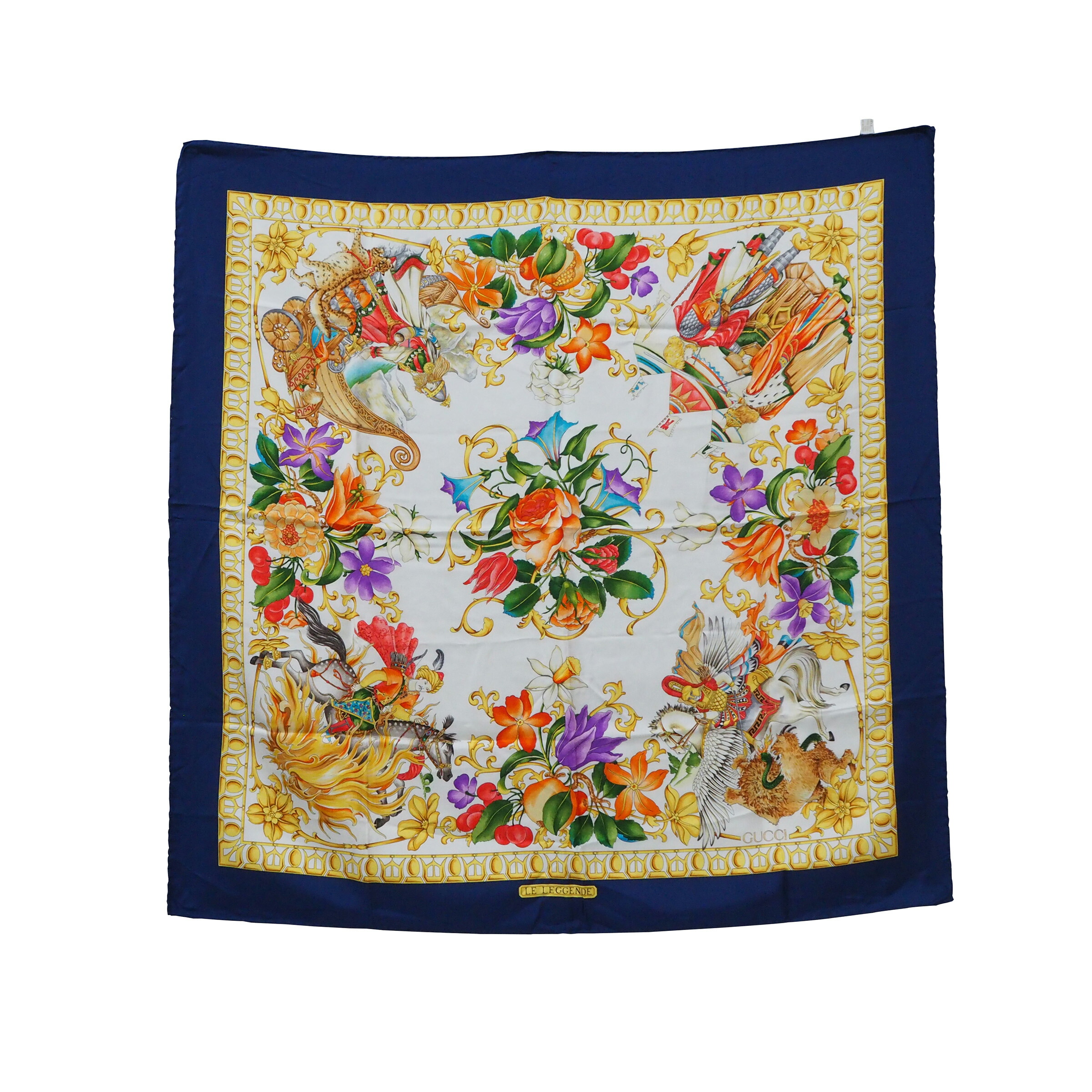 楽天市場】【中古】【良い】 GUCCI グッチ LE LEGGENDE スカーフ