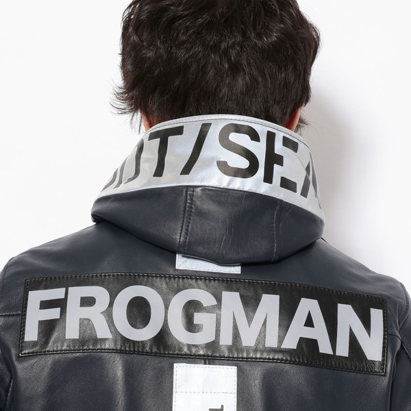 楽天市場】【直営店限定】フードレザージャケット フロッグマン