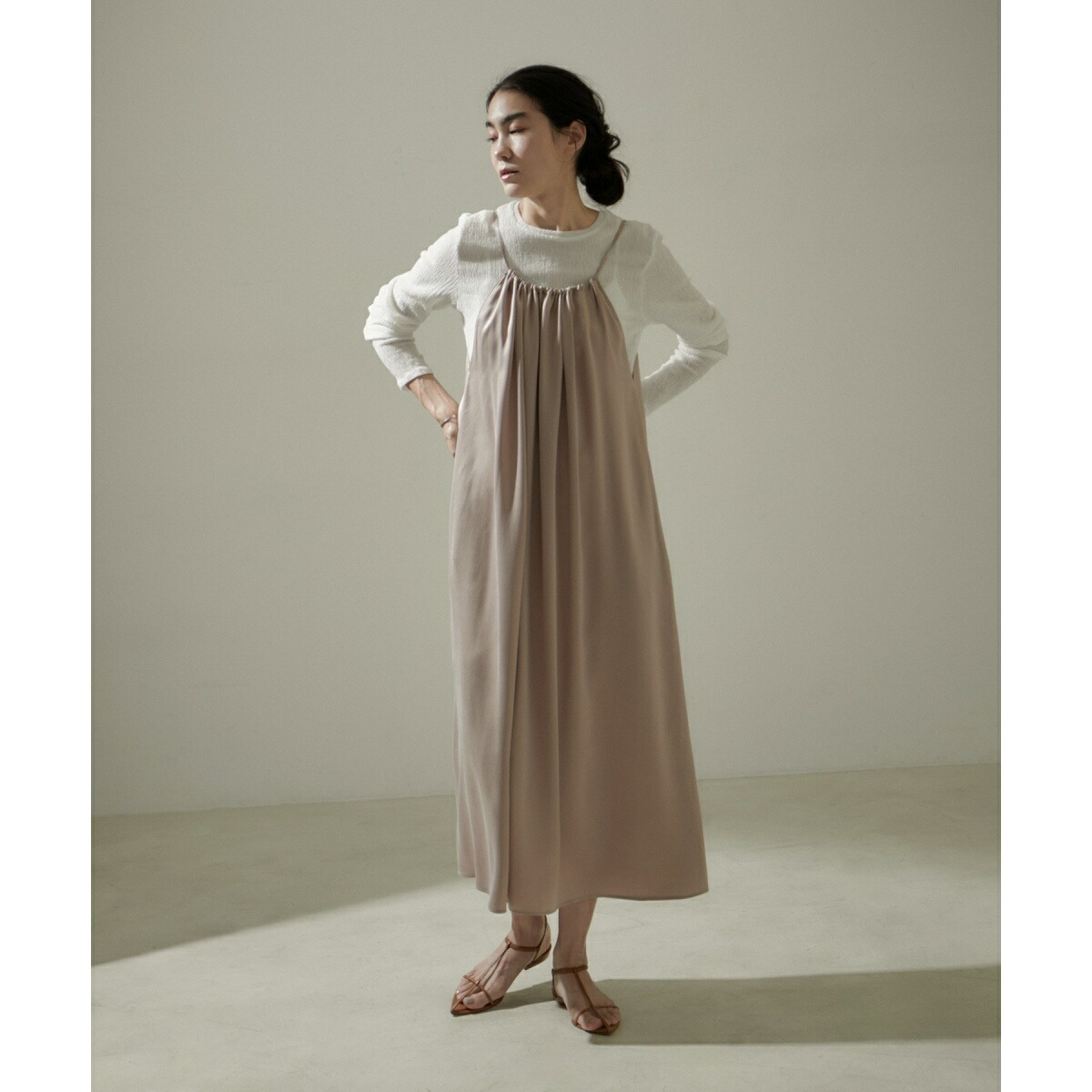 楽天市場】[24SS]GENTLE SILK2WAYキャミワンピース【セットアップ対応