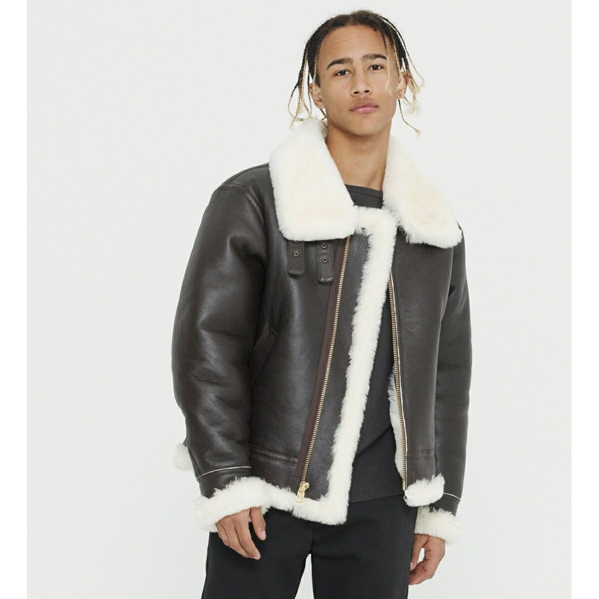 楽天市場】B-3 シープスキンレザージャケット 本革／アルファ