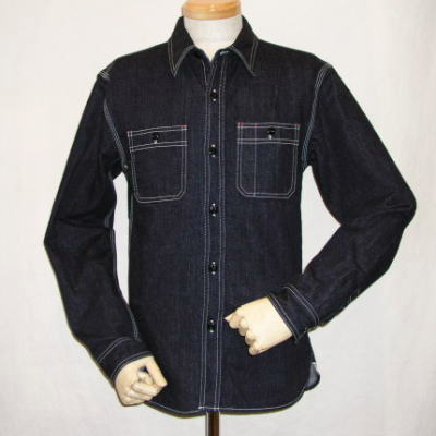 楽天市場】7010W-デニムワークシャツ長袖-FLATHEAD-フラットヘッド