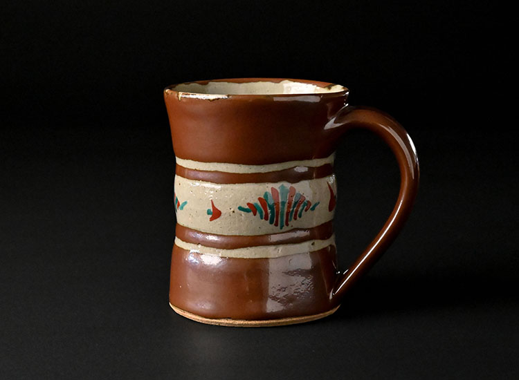 濱田友緒_柿釉赤絵花瓶｜黒のつかもと｜｜益子焼つかもと｜益子焼最大